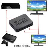 4K HDMI Splitter Full HD 1080p Video HDMI Switch Switcher 1x2 Split Out Versterker Dual Display voor HDTV DVD PS3 Xbox(zwart)