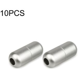 10 stuks aluminium metalen capsule gesp niet-bindende schoenveteraccessoires