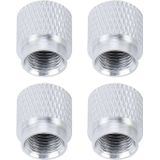 3R 3R-2115 4 stuks universele lucht Filter Shape Auto Motor fiets Tire Valve Caps(Silver)