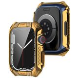 Rhombus riemboor + getemperde film gentegreerde zaak voor Apple Watch Series 7 41mm