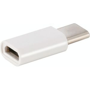 USB 3.1 Type-C Male naar Micro USB Adapter vrouwelijke Converter  lengte: 3cmwit
