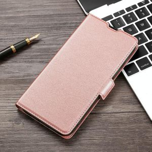 Ultra-thin Voltage Side Buckle PU + TPU Horizontal Flip Leather Case with Holder & Card Slot For iPhone SE 2020 & 8 & 7(Rose Gold)