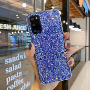 Voor Samsung Galaxy S23+ 5G Glitter Glitter Drop Glue TPU Telefoonhoes (Blauw)