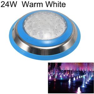 24W LED Stainless Steel Wall-mounted Pool Light Landscape Underwater Light (Warm White Light)