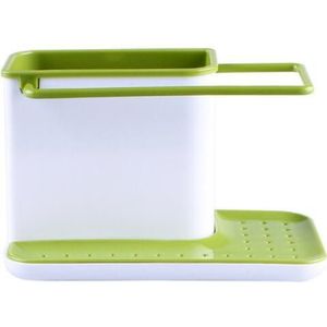2 PC'S keuken spons organisator stands vak zelf drainage wastafel opslag rek (groen)