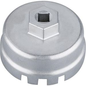 64.5 mm aluminium olie filter moersleutel dop socket Remover Tool voor Lexus Toyota Corolla Highlander RAV4 Camry universele huisvesting (zilver)