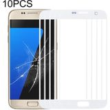 10 PCS voorscherm buiten glazen lens voor Samsung Galaxy S7 / G930 (wit)