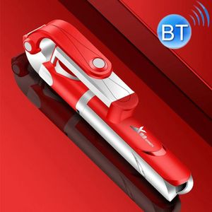 XT-09 multifunctionele live broadcast mobiele Bluetooth zelfontspanner Pole statief (rood)