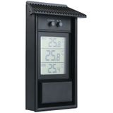 Dakranven vorm outdoor tuin koelkast waterdichte thermometer (zwart)