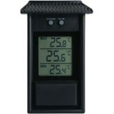 Dakranven vorm outdoor tuin koelkast waterdichte thermometer (zwart)