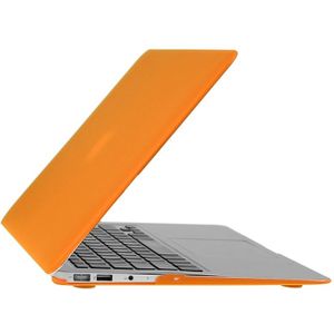 MacBook Air 11.6 inch 3 in 1 Frosted patroon Hardshell ENKAY behuizing met ultra-dun TPU toetsenbord Cover en afsluitende poort pluggen (Oranje)