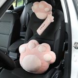 Auto pluche hoofdkussen kat klauw auto nekkussen auto vrouwelijke decoratieve benodigdheden  kleur: roze schouder pad