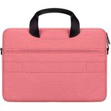 DJ08 Oxford doek waterdichte slijtagebestendige laptoptas voor 15 6 inch laptops  met verborgen handvat & bagageband staaf & verstelbare schouderriem (roze)