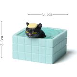 3 stks 3D Leuke Bad Kat Koelkast Sticker Gat Boord Magneet Hars Decoratief Ornament (Bubble Bathture Sjaal Kat)