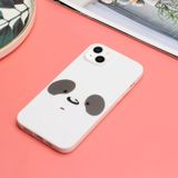 Voor iPhone 14 Silicone Painted Phone Case met Lanyard (Feather Panda)