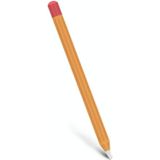Voor Apple Pencil 1 Stylus Touch Pen Split Contrast Color Siliconen Beschermhoes (Retro Oranje Rood)