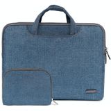 LSEN LS-116 Simple Laptop Bag Business Laptop Liner Tas  Grootte: 11.6 Inch (Snowflake Nylon Donkerblauw)