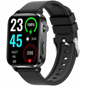 F100 1 7 inch HD Vierkant scherm TPU-band Smart Watch ondersteunt lichaamstemperatuurbewaking / bloedzuurstofbewaking