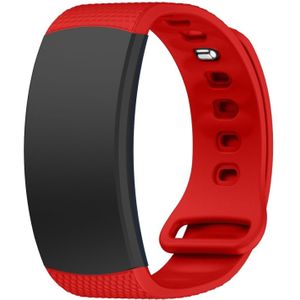 Siliconen polsband horloge band voor Samsung Gear Fit2 SM-R360  polsband maat: 126-175mm (rood)