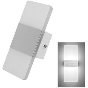 Rechte hoek wit LED slaapkamer bed muur gangpad balkon muur lamp  grootte: 14  6cm (wit licht)