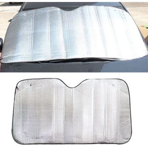 Zilveren aluminiumfolie zon schaduw auto voorruit Visor cover blok front venster zonnescherm UV Protect  grootte: 130 x 60cm
