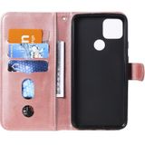 Voor Google Pixel 5 XL / Pixel 4a 5G Fashion Calf Texture Zipper Horizontale Flip Leather Case met houder & Card Slots & Portemonnee (Rose Gold)