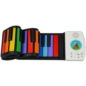 HUA008-49 49-toets met de hand gerolde opvouwbare pianokinderen kleur piano (kleur Engels)
