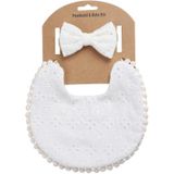 Baby Linen Cotton Printed Double-sided Saliva Towel Headband Set(DP021-3)