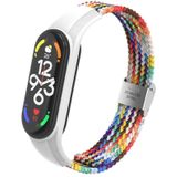 For Xiaomi Mi Band 7 Adjustable Nylon Braided Integrated Watch Band(Colorful)