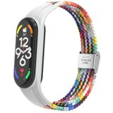 For Xiaomi Mi Band 7 Adjustable Nylon Braided Integrated Watch Band(Colorful)