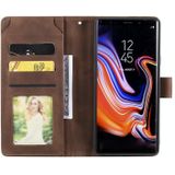 Voor Samsung Galaxy Note9 Huid Feel Business Horizontale Flip PU Lederen Case met Houder & Multi-Card Slots & Portemonnee & Lanyard & Photo Frame (Brown)