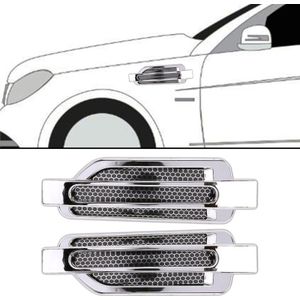 2 stks auto-styling willekeurige decoratieve sticker (zilver)