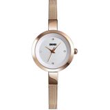SKMEI 1390 Ladies Business Casual Watch Steel Band Lichtgewicht Quartz Horloge (Rose Gold)