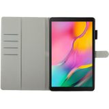 Voor Galaxy Tab A 10.1 (2019) T510 Cross Texture Painted Horizontal Leather Case with Sleep / Wake-up Function & Card Slot & Wallet (Chrysanthemum)