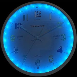 12-inch geluidsgestuurde nachtlichtklok (blauw licht)