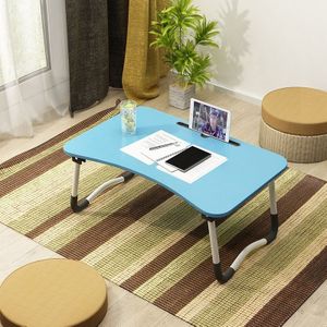 W-leg type verstelbare opvouwbare Laptop Bureau  met anti-slip mat & kaartsleuf (blauw)