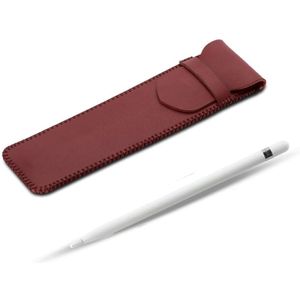 HQ21 Crazy Horse textuur Apple pencil plug-in capacitieve pen beschermende case voor iPad Pro  met cover pen geval (rood)