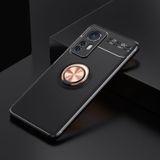 Voor Xiaomi MI 12 Ringhouder 360 Graden Roterende TPU-zaak (Black Rose Gold)