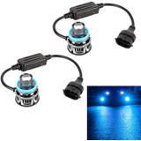 1 paar H11 27W / DC12V Auto aluminium legering LED -koplamp (blauw licht)