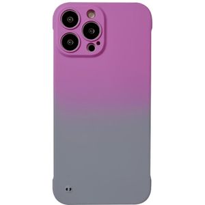 Voor iPhone XS Max Frameless Skin Feel Gradient Telefoonhoesje (donkerpaars + grijs)