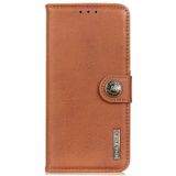 Voor Samsung Galaxy S30 Ultra KHAZNEH Cowhide Texture Horizontale Flip Lederen case met Holder & Card Slots & Wallet(Brown)