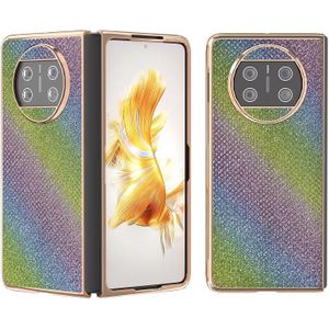 Voor Huawei Mate X3 Nano Plating Diamond Texture Phone Case(Rainbow)