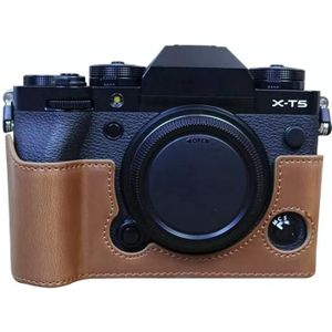 Voor FUJIFILM X-T5 1/4 inch schroefdraad PU-lederen camera Half Case Base