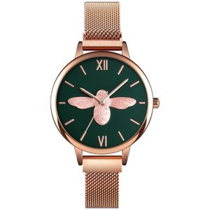 Skmei 9212 Fashion Lady Quartz Watch Student Vrouwelijke Temperament Waterdichte Magnetische Zuignet Riem Horloge (Groen)