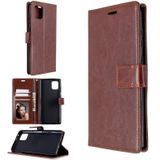 Voor Galaxy A81 Crazy Horse Texture Horizontale Flip Lederen case met Holder & Card Slots & Wallet & Photo Frame(bruin)