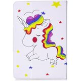 Voor 7 inch Tablet PC universele gekleurde tekening horizontale Flip PU lederen draagtas met houder & kaartsleuven (Rainbow Horse)