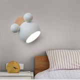 Creatieve cartoon E27 LED wit licht muur lamp voor bed passage (wit)