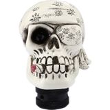 Pirate Skull vormige Universeel voertuig auto Shifter Cover automatische handgeschakeld Shift knop (wit)