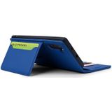 Voor Samsung Galaxy Note10 Sterke Magnetisme Liquid Feel Horizontale Flip Lederen case met Holder & Card Slots & Wallet(Blauw)