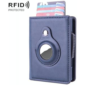 RFID Automatic Pop-Up Card Holder Multi-Function Locator Wallet For AirTag(Blue)